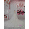 Modest Brilliant Crystal Bridal Gowns no vestido Plus Size